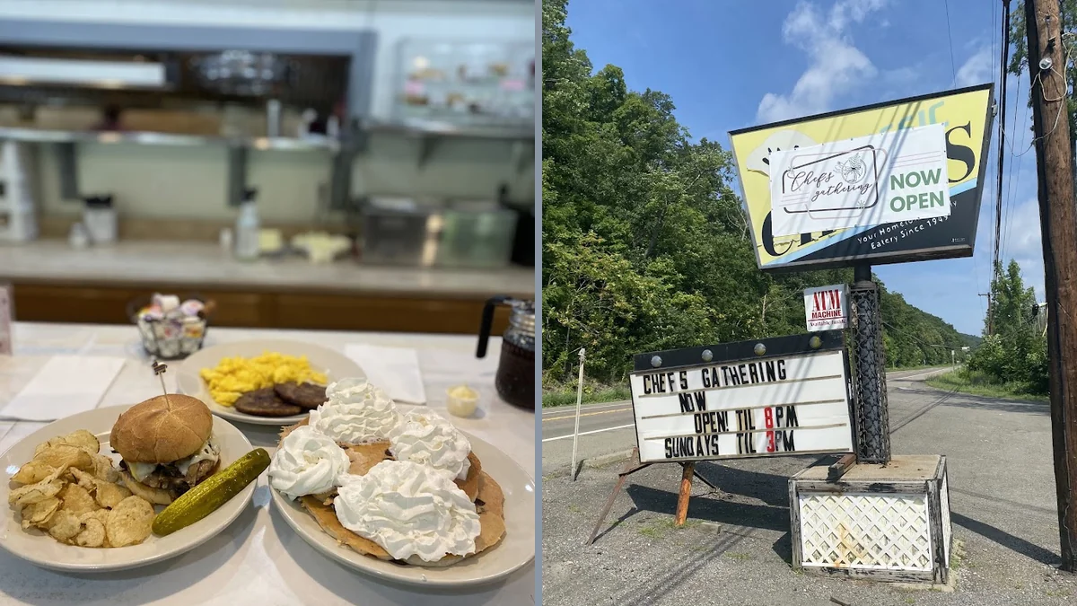 Simple meals served in a historic diner.
